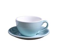 GBZIJIE Coffee Cup Set,Cups and Saucers 220ML Modern Ceramic Coffee Cup Set Simple Cappuccino Cups For Latte Mocha Coffee Cup With Saucer(Sky blue)