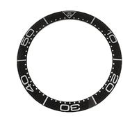 GBZIJIE Watch Bezel Ring Insert Loop 38mm Black Blue Ceramic Bezel Insert For 40mm Mens Watch Watches Replace Accessories Face(Black)