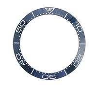 GBZIJIE Watch Bezel Ring Insert Loop 38mm Black Blue Ceramic Bezel Insert For 40mm Mens Watch Watches Replace Accessories Face(Blue)