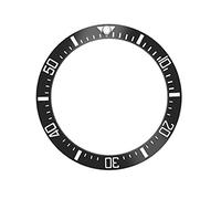 GBZIJIE Watch Bezel Ring Insert Loop 38mm Black Blue Green Ceramic Bezel Watch Ring Scratch-Resistant Insert Fit use for 40mm Casing Accessories(BLACK)