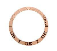 GBZIJIE Watch Bezel Ring Insert Loop 38mm Ceramic Watch Bezel Insert For 40mm Mens Face Watches Replace Accessories Inner Diameter 30.7mm Round Scale(Rose Gold)