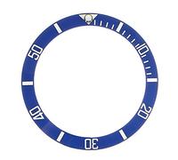 GBZIJIE Watch Bezel Ring Insert Loop Black/Blue/Green Watches Replace Accessories 38mm Watch Face Ceramic Bezel Insert For 40mm Automatic Mens(BlueWhite)