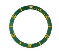 GBZIJIE Watch Bezel Ring Insert Loop Black/Blue/Green Watches Replace Accessories 38mm Watch Face Ceramic Bezel Insert For 40mm Automatic Mens(YellowGreen)