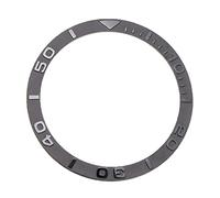 GBZIJIE Watch Bezel Ring Insert Loop Zirconia Ceramic Ring Mouth Scale Silver Black Watch Accessories Waterproof Cover 38 * 31.8 1.2mm Unisex Bezel(Black)