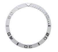 GBZIJIE Watch Bezel Ring Insert Loop Zirconia Ceramic Ring Mouth Scale Silver Black Watch Accessories Waterproof Cover 38 * 31.8 1.2mm Unisex Bezel(Silver)