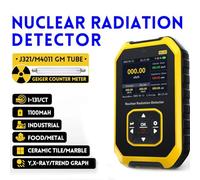 GC-01 Geiger Counter Nuclear Radiation Detector with High Sensitivity Energy Compensation Tube, Real-Time Monitoring LCD Display, 3 Alarm Modes for X-Ray, CT, Marble, Food, Industrial Use - Yellow