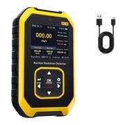 GC-01 Geiger Counter, Rechargeable Nuclear Radiation Detector, Portable Radiation Dosimeter, LCD Display, Waveform Graph, 5 Dosage Units, 0.0μSv-500mSv, Radiation Monitor for Beta Gamma X-ray(Yellow)