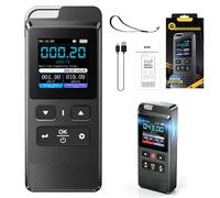GC-02 Geiger Counter, Rechargeable Nuclear Radiation Detector with Backlit LCD Display, 4 Display Modes, 5 Dosage Units, 10 Groups Data Logging, Portable Radiation Dosimeter for Beta Gamma X-ray