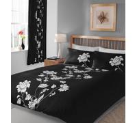 GC BY RAYYAN LINEN CHANTILLY BLACK 3PCs Duvet Quilt Cover with Pillow Cases Bedding Set in Size King ALL NEW