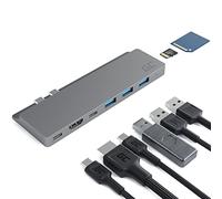 GC Connect60 HUB USB-C 8im1 Adapter Docking Station (Thunderbolt 3 (4K 60Hz), USB-C, 3 x USB 3.0, HDMI, microSD, SD) Power Delivery 100 W for MacBook Pro 13 inch/15 inch (2016/2017/2018/2019/2020),