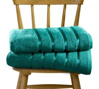 GC Gaveno Caavilía 2 Pk Bath Sheets 80x140 Cm - Egyptian Cotton - Quick Dry, Highly Absorbent Teal Towels