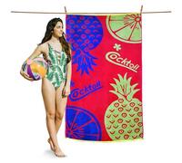 GC GAVENO CAVAILIA 1 Pk Cocktail 500 GSM Beach Towels Large, 100X180cm | Lightweight Fast Drying Large & Absorbent Beach Towel, Extra Large Beach Towels For Pool, Camping & Holiday, Multi