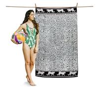 GC GAVENO CAVAILIA 1 Pk Leopard 500 GSM Beach Towels Large, 100X180cm