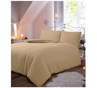 GC GAVENO CAVAILIA 100% Brushed Cotton Duvet, Flannel Plain Sets, Reversible Bed Covers, Natural, King