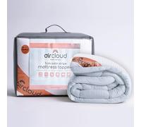 GC GAVENO CAVAILIA 10cm Thick Mattress Topper Satin Stripe King Size Bed - Memory Foam Quilted King Mattress Pad - Soft,Comfortable & Hypoallergenic with Elastic Straps - Mattress Toppers 152 x 203cm