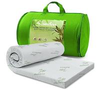 GC GAVENO CAVAILIA 2 Cm Memory Foam Mattress Topper Super King, Extra Deep Comfy Breathable Bamboo Mattress Topper, White