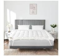 "GC GAVENO CAVAILIA 2-inch 100% Microfiber 6 Cm Single Mattress Topper | Foldable and Portable, Machine Washable | Noiseless Composition Four Sided Anchor Corner Straps | 90 Cm x190 Cm"