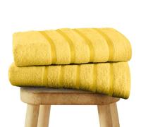 GC GAVENO CAVAILIA 2 Pack Luxury Bath Towels Egyptian Cotton Bath Sheet, Egyptian Cotton Bath Sheet Towel Set, 500 GSM Extra Large Towels For Adults, Quick Dry Shower Swimming Towel, Ochre