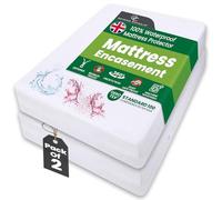 GC GAVENO CAVAILIA 2 Pack Mattress Encasement Single | 30cm Deep Waterproof Mattress Protector | Zippered Bed Bug Proof Mattress Cover | Anti-Allergy Dust Mite | Single Mattress Protector | White