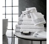 Gc Gaveno Cavailia 2 Piece Greek Emb Bath Sheet 80X140 White Egyptian Cotton Quick Dry Large Bath Towel