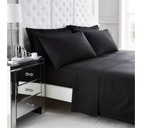 Gc Gaveno Cavailia 200 Thread Count Egyptian Cotton Flat Sheet Single Black