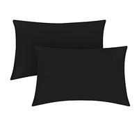 GC GAVENO CAVAILIA 200 Thread Count Egyptian Cotton Pillow Cases- Luxury Bedding Soft Pillow Covers- Envelope Closure 50 x 75 Pillowcases 2 Pack - Black