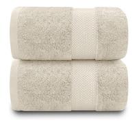 Gc Gaveno Cavailia 2Pk Miami Bath Towel 70X125 Cream 700 Gsm Quick Drying & Super Absorbent Bath Towel Set