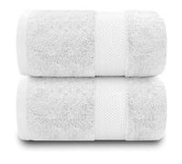 Gc Gaveno Cavailia 2Pk Miami Bath Towel 70X125 White 700 Gsm Quick Drying & Super Absorbent Bath Towel Set