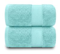 Gc Gaveno Cavailia 2Pk Miami Jumbo Bath Sheet 100X180 Turquoise 700 Gsm Quick Drying & Super Absorbent Jumbo Bath Sheet Set