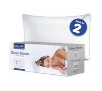 GC GAVENO CAVAILIA 300 Thread Count Water Pillow 2 Pack | Adjustable Water Pillow for Sleeping Neck & Shoulder Pain Relief, Cotton Pillow Cover | Washable Side Sleeper Waterbase Support Pillow,50x70cm