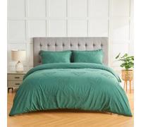 Gc Gaveno Cavailia 3D Decorative Hearts Double Bed Reversible Bedding Set & Pillowcases, Breathable Soft Embossed Duvet Set, Green