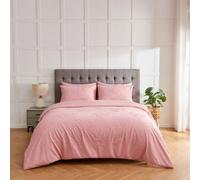 Gc Gaveno Cavailia 3D Decorative Hearts Single Bed Reversible Bedding Set & Pillowcases, Breathable Soft Embossed Duvet Set, Pink