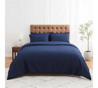 Gc Gaveno Cavailia 3D Embossed Duvet Set Truro Triangle King Navy Reversible Geometric Plain Comforter Cover