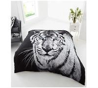 GC GAVENO CAVAILIA 3D Faux Fur Throw King Size, Super Soft White Tiger Fleece Blanket Settee Throws, Thermal Fleece Blankets For Bed Sofa Chair, 200x240Cm