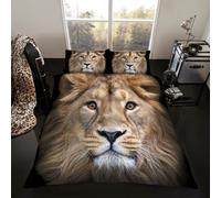 Gc Gaveno Cavailia 3D Jungle King Duvet Cover Bedding Set Double 3Pc With Matching Pillowcases