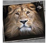 GC GAVENO CAVAILIA 3D Lions Throws For Sofas Large, Animal Print Throw For Couch Bed Chairs, Cosy Fleece Bed Throws, Fluffy Lion Throw Throw Blanket For Double Bed, Lion, 150X200 Cm