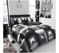 Gc Gaveno Cavailia 3D Triangle King Size Duvet Cover With Matching Pillowcase Warm & Cosy Reversible Bedding Set