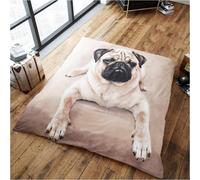 Gc Gaveno Cavailia 3D Wildlife Pug Dog 150X200Cm Cosy Fleece Bed Throw, Fluffy Throw Blanket For Bed