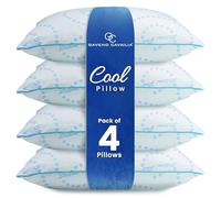 GC GAVENO CAVAILIA 4 Pack Orthopaedic Memory Foam Pillows - Firm Neck, Shoulder & Back Support Pillow 45x70 cm - Anti-Allergy, Hotel Quality Comfort - Ideal for Side, Back & Stomach Sleepers - White