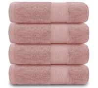 GC GAVENO CAVAILIA 4 Piece Hand Towel - Quick Dry Bathroom Towels Sets - 700 GSM Hotel Towel Set - 100% Egyptian Cotton Towels - Blush Pink