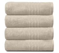 GC GAVENO CAVAILIA 4 PK Extra Large Bath Sheet, Water Absorbent Cotton Towels, 450 GSM Quick Dry Towels Set, Cream