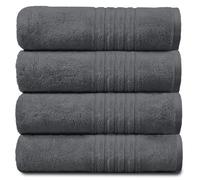GC GAVENO CAVAILIA 4 PK Extra Large Bath Sheet, Water Absorbent Cotton Towels, 450 GSM Quick Dry Towels Set, Charcoal