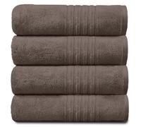 GC GAVENO CAVAILIA 4 PK Extra Large Bath Sheet, Water Absorbent Cotton Towels, 450 GSM Quick Dry Towels Set, Walnut