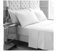 GC GAVENO CAVAILIA 4Pieces Hotel Quality Sheet Set Double - 100% Polyester Bedding - Includes Fitted Sheet, Flat Sheet & Pillowcases - Wrinkle & Fade Resistant, Everyday Home Use - White