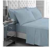 GC GAVENO CAVAILIA 4Pieces Hotel Quality Sheet Set Double - 100% Polyester Bedding - Includes Fitted Sheet, Flat Sheet & Pillowcases - Wrinkle & Fade Resistant, Everyday Home Use - Blue