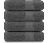 Gc Gaveno Cavailia 4Pk Miami Hand Towel 50X85 Charcoal Quick Drying & Super Absorbent 700 Gsm Hand Towel Set