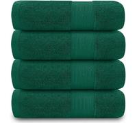 GC GAVENO CAVAILIA Hand Towels - 700 GSM Egyptian Cotton - Hotel Quality - Set of 4 - Machine Washable - Green - 50x85