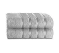 GC GAVENO CAVAILIA 500 GSM Luxury Bath Sheets, Extra Absorbent Premium Quality 2PK Large 100% Cotton Towels, Silver, 2PK