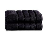 GC GAVENO CAVAILIA 500 GSM Luxury Bath Sheets, Extra Absorbent Premium Quality 2PK Large 100% Cotton Towels, Black, 2PK
