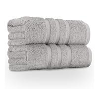 GC GAVENO CAVAILIA 550 GSM Hand Towels - Pack of 2 - Egyptian Cotton Towel - Highly Absorbent & Quick Dry Bathroom Towels Sets - Washable Spa Saloon Gym Towel, Silver